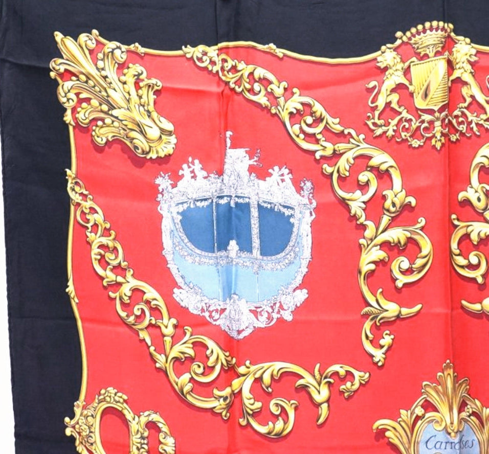 Hermès Carrosses d’Or Carré silk Scarf