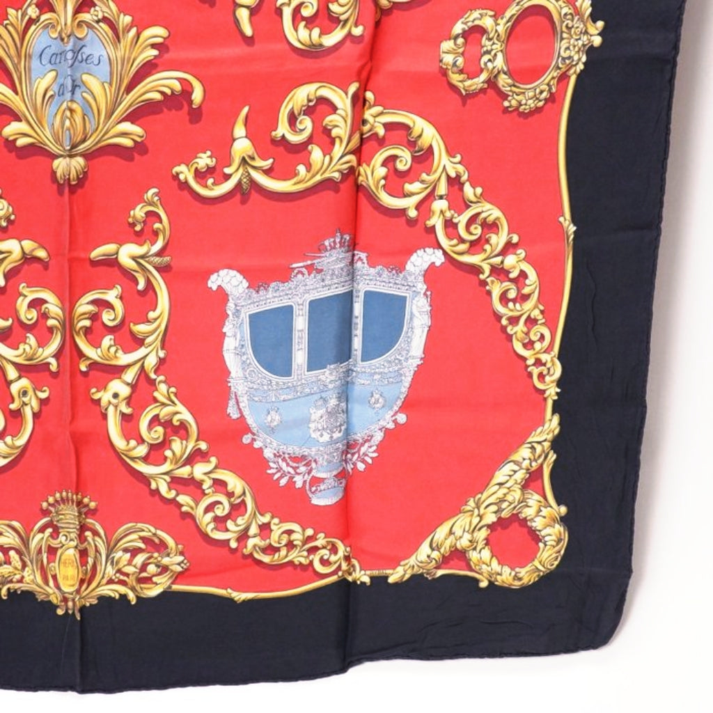 Hermès Carrosses d’Or Carré silk Scarf