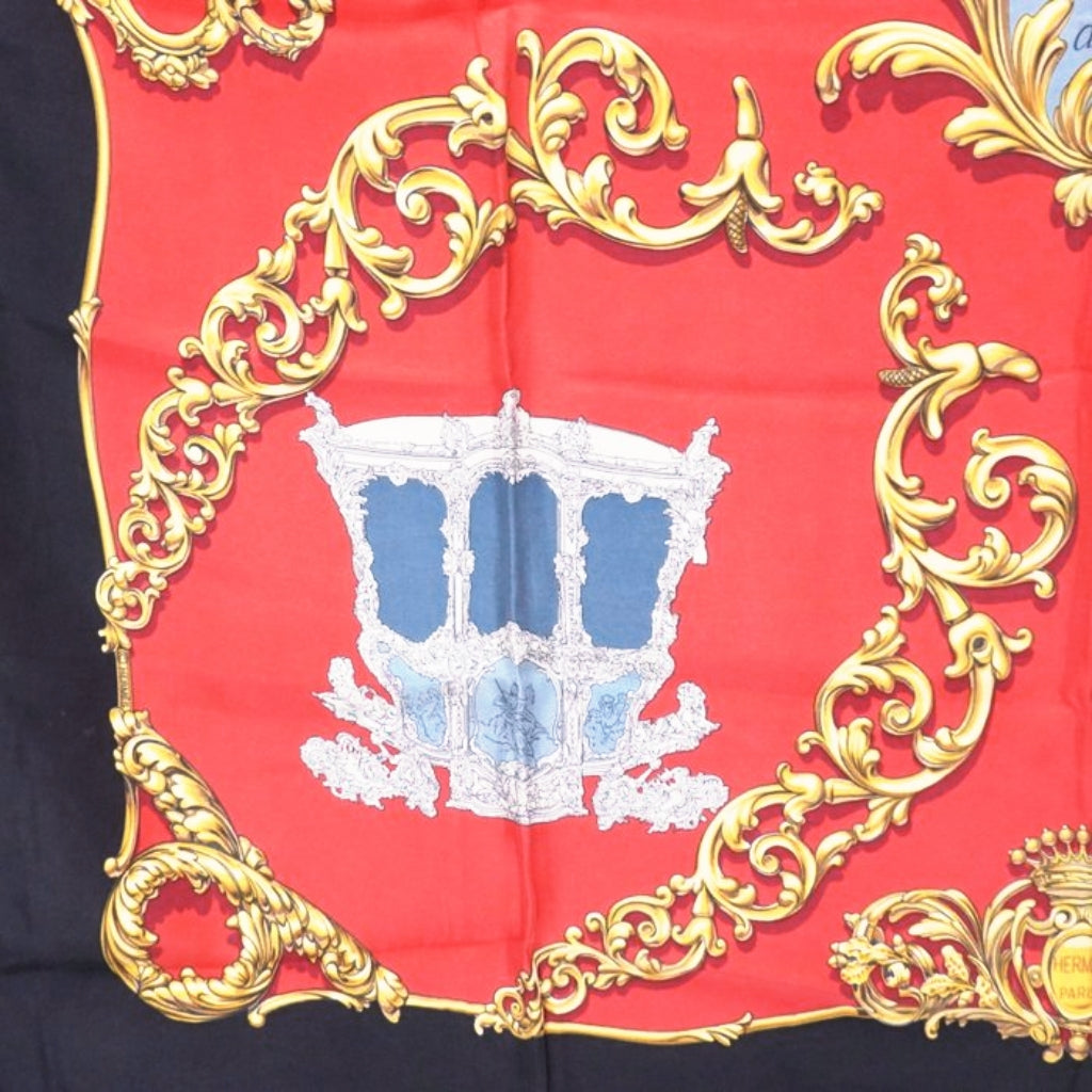 Hermès Carrosses d’Or Carré silk Scarf