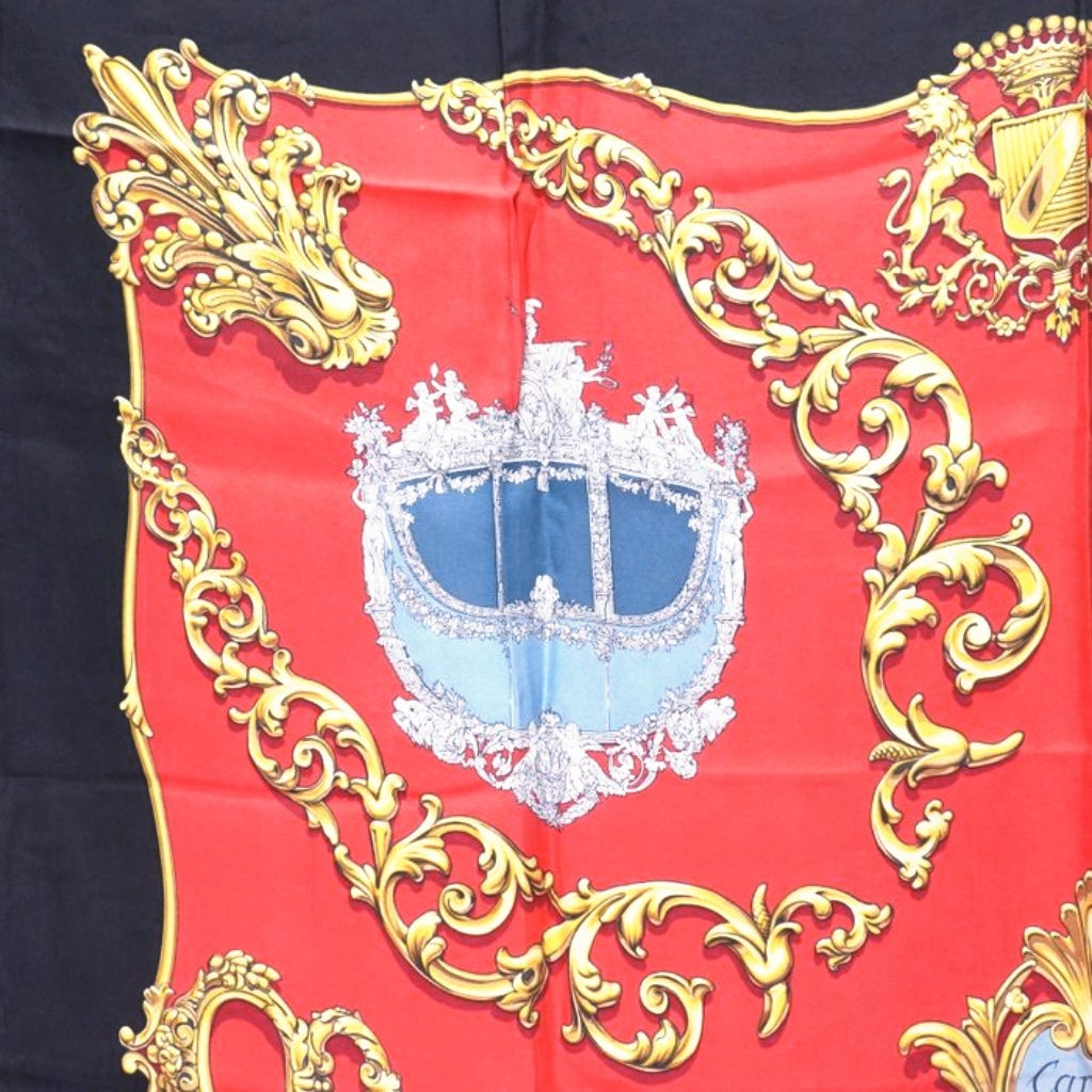 Hermès Carrosses d’Or Carré silk Scarf