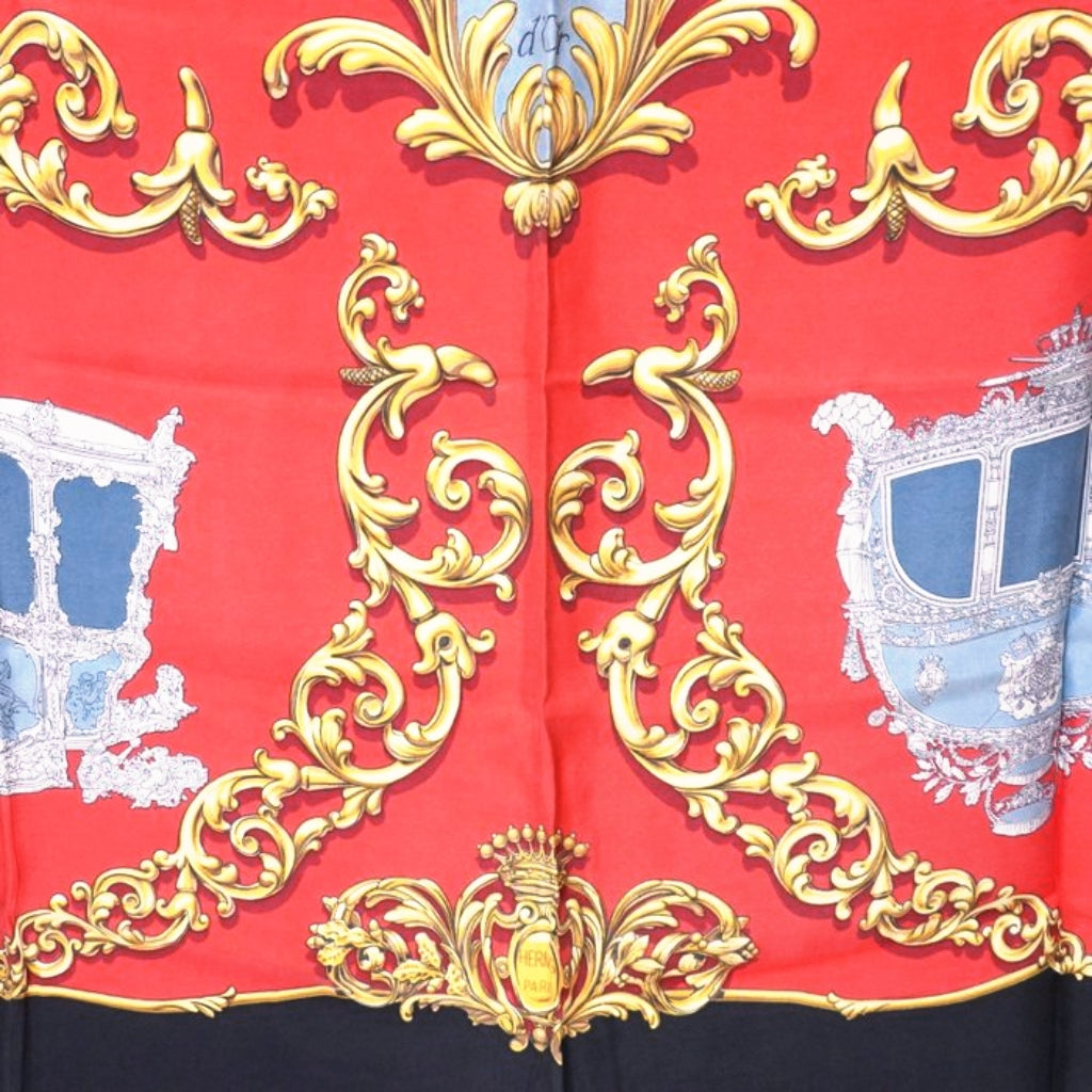 Hermès Carrosses d’Or Carré silk Scarf