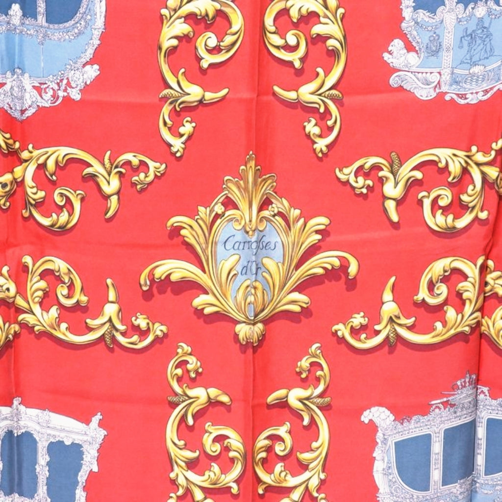 Hermès Carrosses d’Or Carré silk Scarf