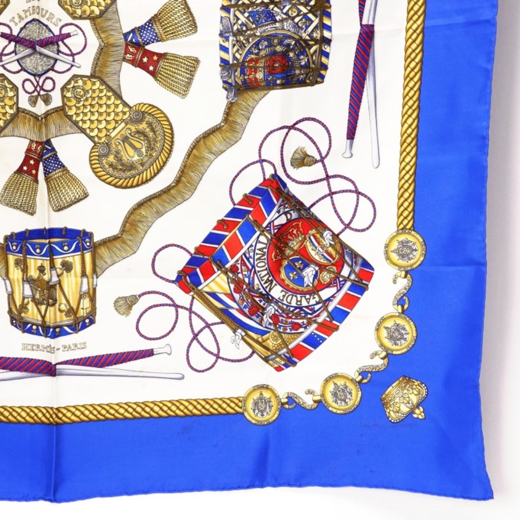 Hermès Les Tambours Joachim Metz Carré Silk Scarf 90cm