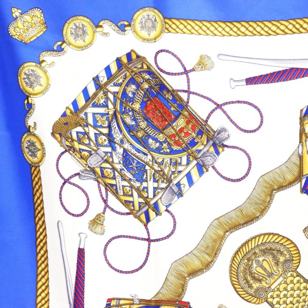 Hermès Les Tambours Joachim Metz Carré Silk Scarf 90cm