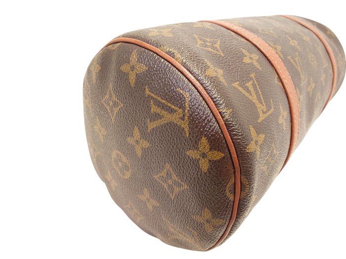 Louis Vuitton Vintage Monogram Papillon 30 Cylindrical Handbag Brown