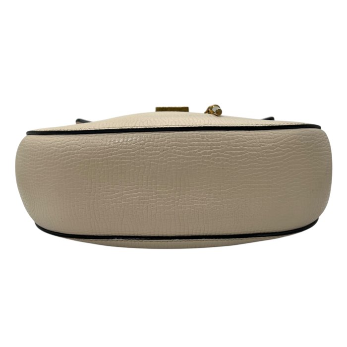 Chloé Drew Shoulder Bag – Ivory & Navy Leather, Gold Plated Hardware