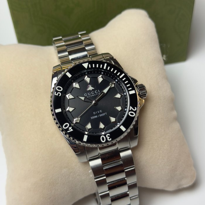 Gucci Dive Automatic Men’s Watch – Black Dial, 40mm