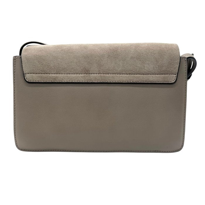 Chloé Faye Shoulder Bag – Beige Suede & Leather, Gold Hardware