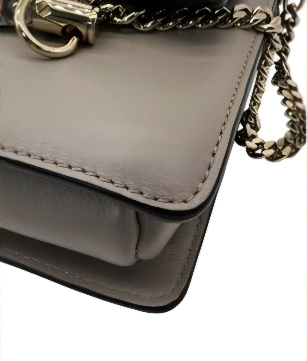 Chloé Faye Shoulder Bag – Beige Suede & Leather, Gold Hardware