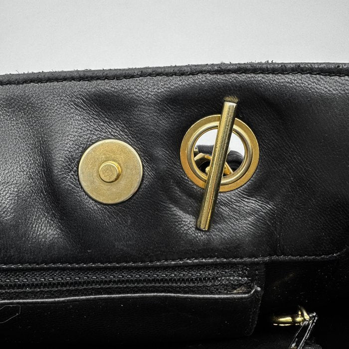 Chanel Matelassé Chain Tote Bag – Black Lambskin, Pearl Crush Charm