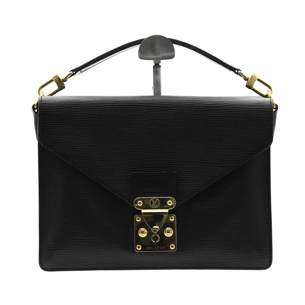 Louis Vuitton Monceau Black Epi Leather Crossbody Bag | 2 Way Top Handle