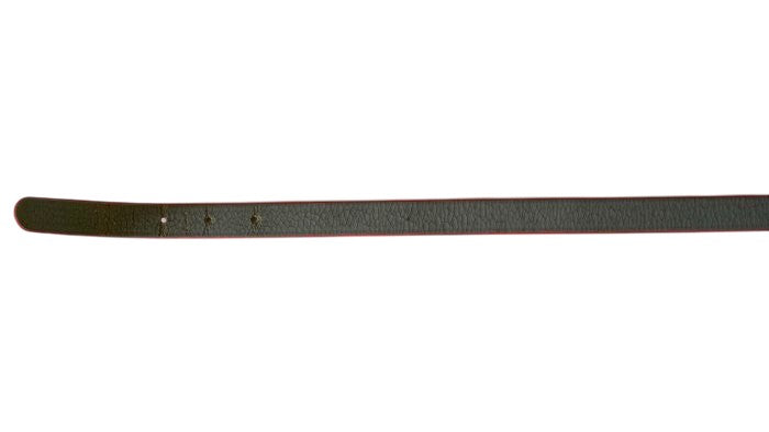 Christian Dior Red Leather Belt 70-20 with Rhinestone Buckle