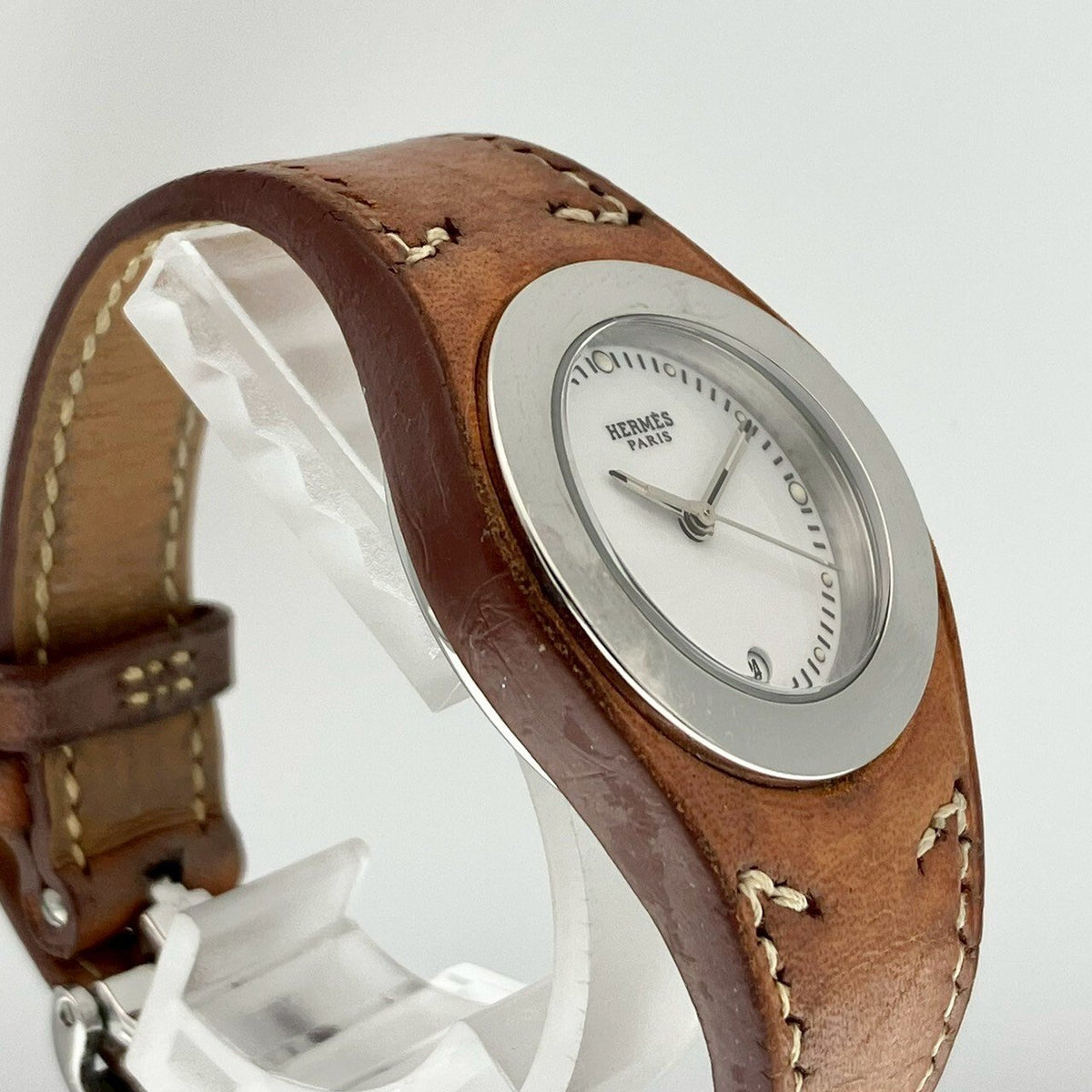 Hermès Harnais  Quartz Watch – White Dial, Stainless Steel, 31mm
