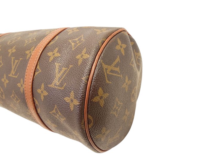 Louis Vuitton Vintage Monogram Papillon 30 Cylindrical Handbag Brown