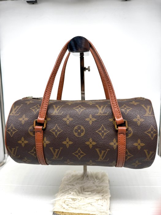 Louis Vuitton Papillon 25 Monogram Canvas Barrel Bag Brown