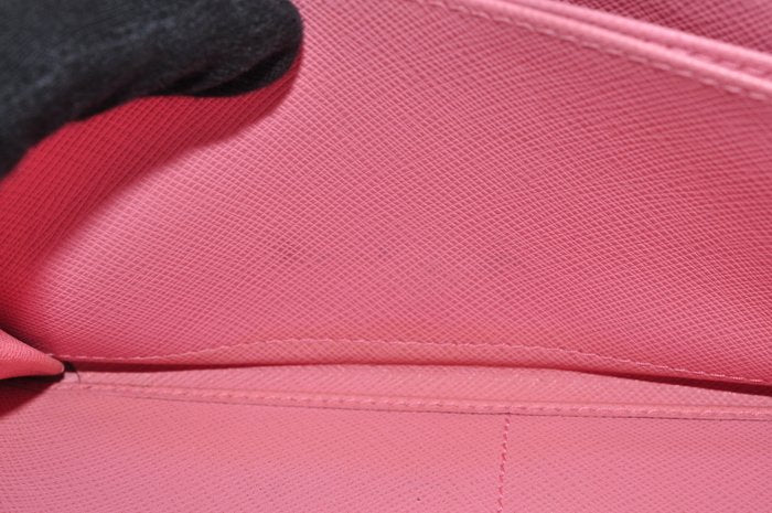 Prada Pink Leather Zip-Around Wallet – Box & Authenticity Card
