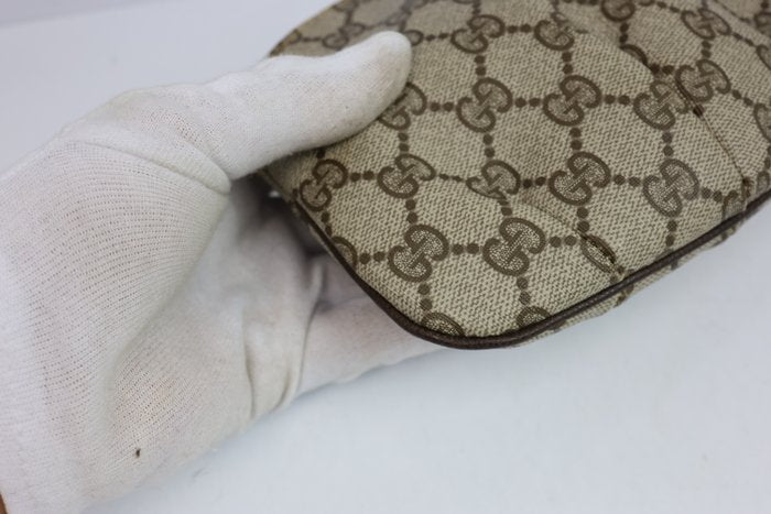Gucci Vintage PVC & Leather Clutch Bag – Beige