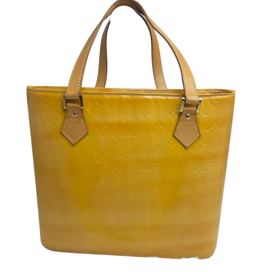 Louis Vuitton Yellow Houston Monogram Vernis Leather Tote Bag