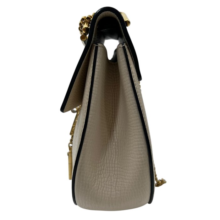 Chloé Drew Shoulder Bag – Ivory & Navy Leather, Gold Plated Hardware