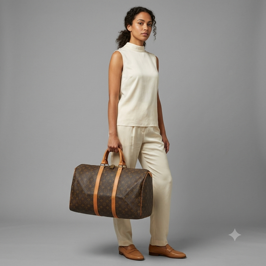 Sac de voyage Boston Louis Vuitton Keepall 45 Monogramme