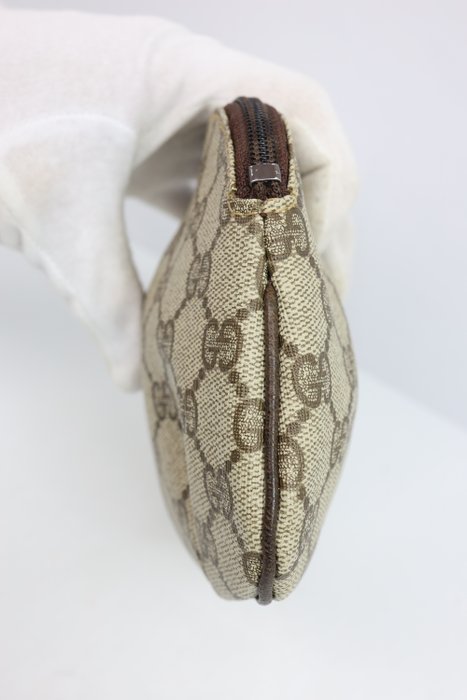 Gucci Vintage PVC & Leather Clutch Bag – Beige