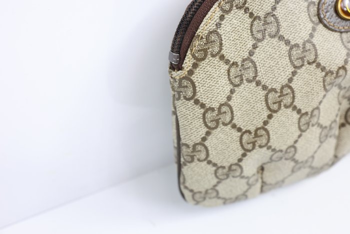 Gucci Vintage PVC & Leather Clutch Bag – Beige