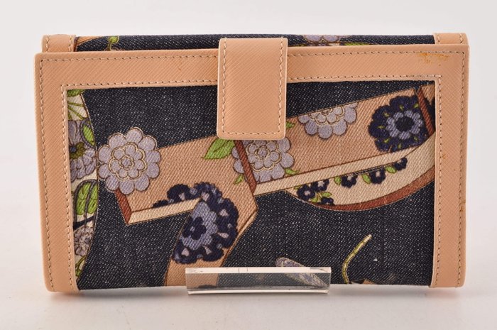 Salvatore Ferragamo Burgundy Patent Leather Bars Bow Wallet