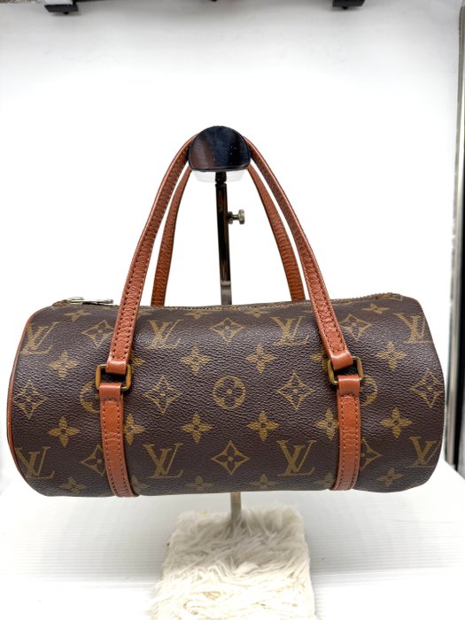 Louis Vuitton Papillon 25 Monogram Canvas Barrel Bag Brown