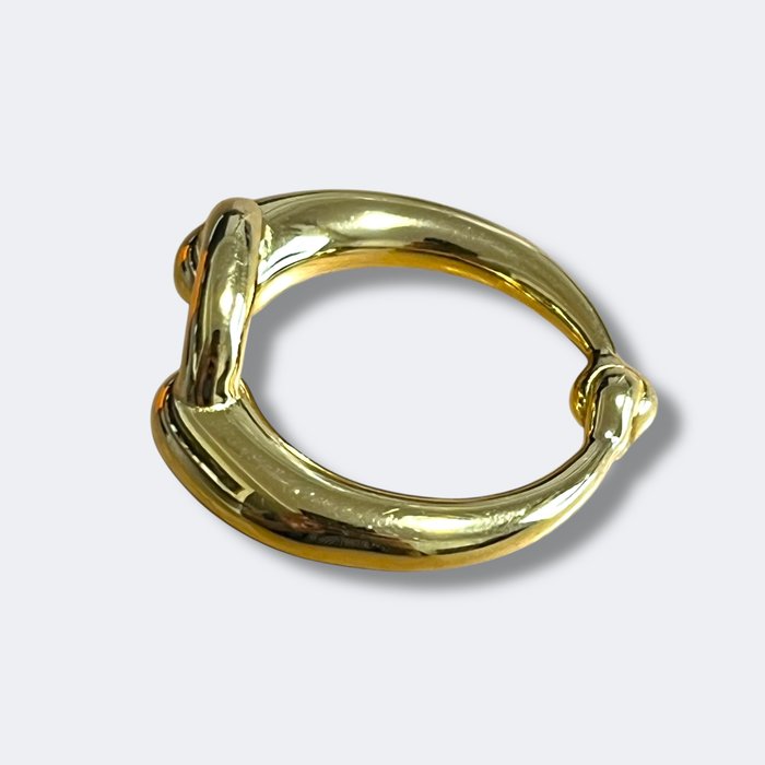 Hermès Mors Gold-Plated Scarf Ring – Equestrian Accessory