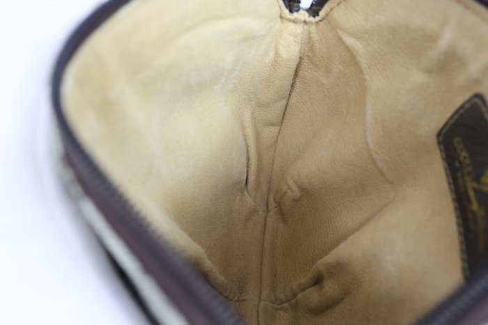 Gucci Vintage PVC & Leather Clutch Bag – Beige