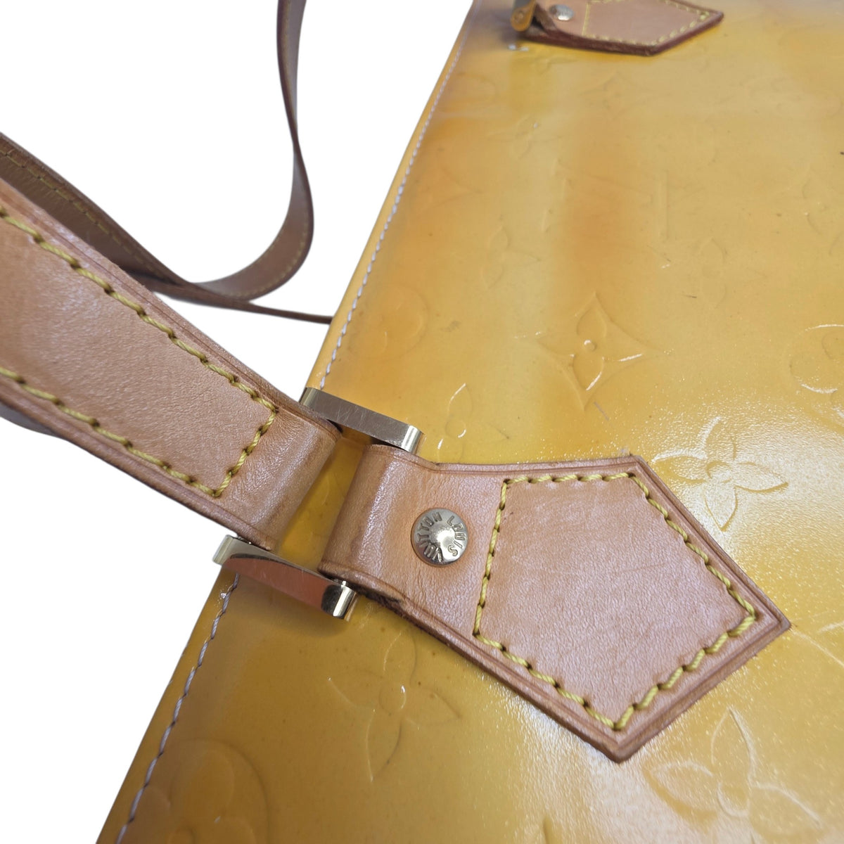 Louis Vuitton Yellow Houston Monogram Vernis Leather Tote Bag