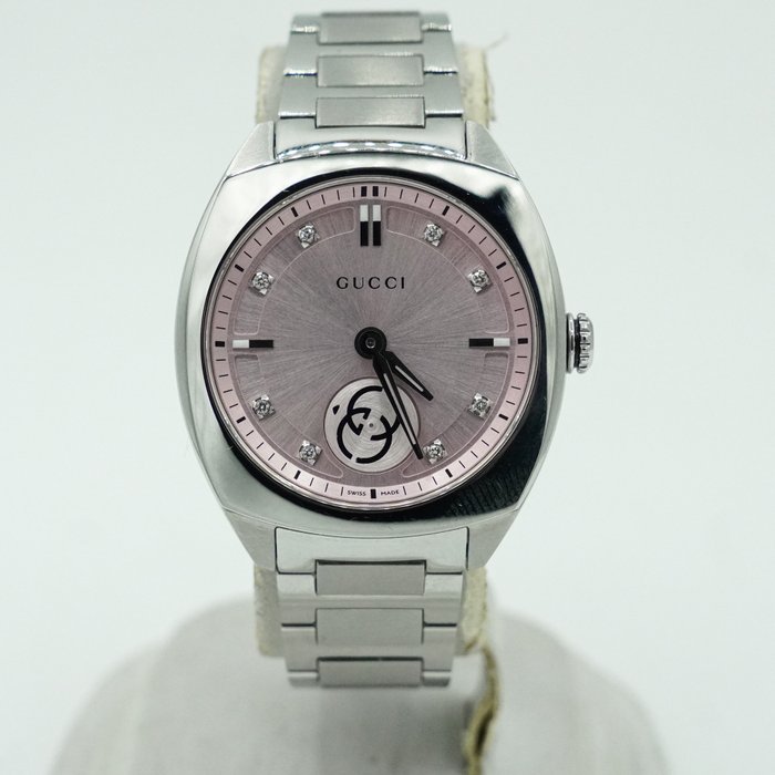 Gucci Interlocking Ladies Watch  – Pink Diamond Dial, 29mm