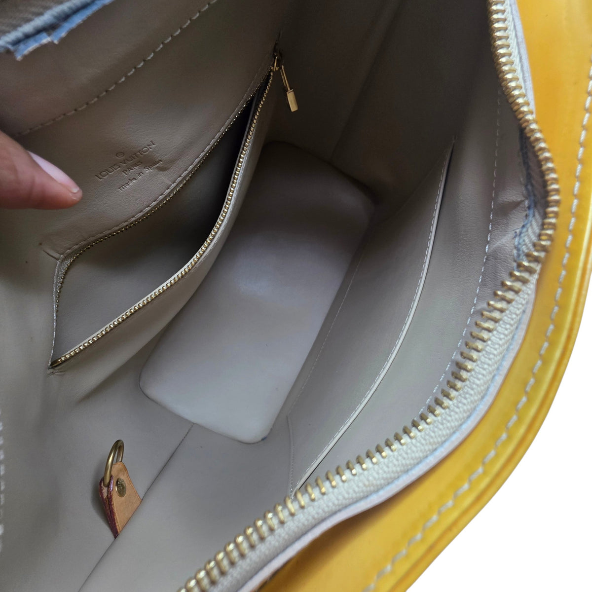 Louis Vuitton Yellow Houston Monogram Vernis Leather Tote Bag