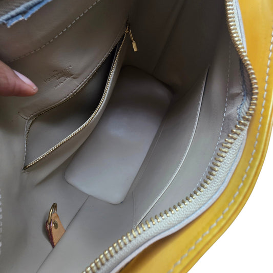 Louis Vuitton Yellow Houston Monogram Vernis Leather Tote Bag