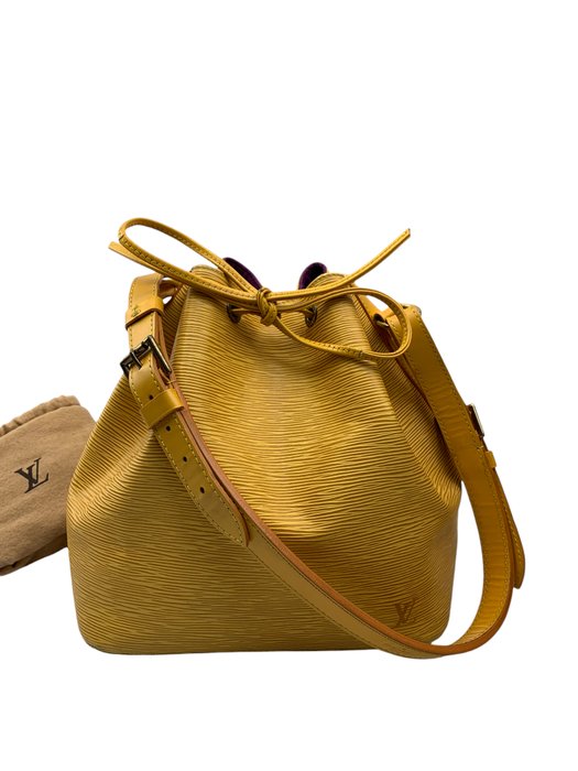 Louis Vuitton Petit Noé Yellow Epi Leather Shoulder Bag