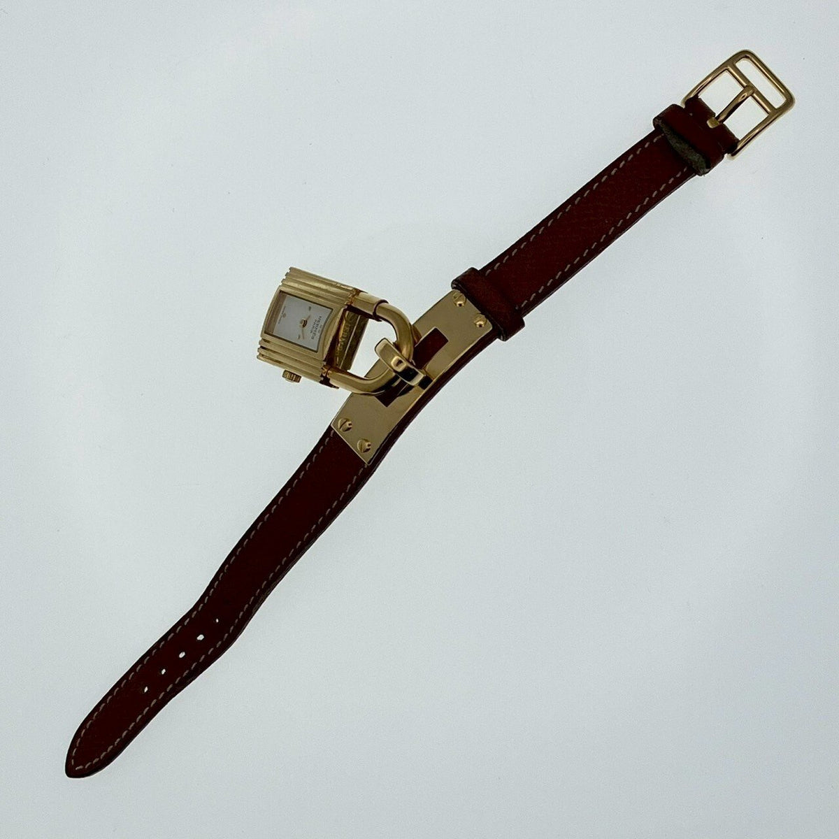 Hermès Kelly Quartz Watch White Dial Stainless Steel 20mm