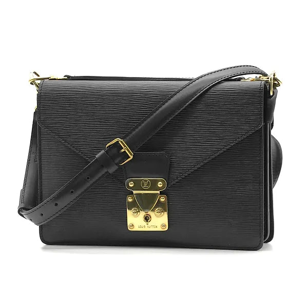 Louis Vuitton Monceau Black Epi Leather Crossbody Bag | 2 Way Top Handle