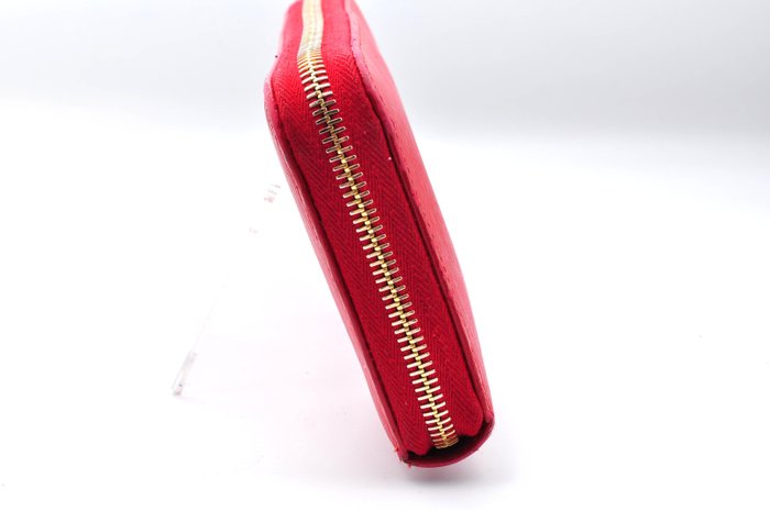 Prada  Leather Zip-Around Wallet Red