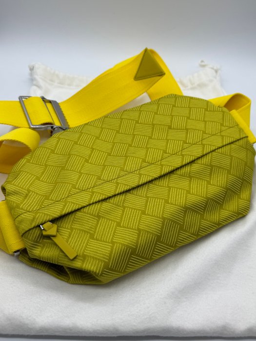 Bottega Veneta Yellow Canvas & Leather Waist Bag – Dustbag & Tags
