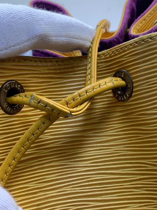 Louis Vuitton Petit Noé Yellow Epi Leather Shoulder Bag