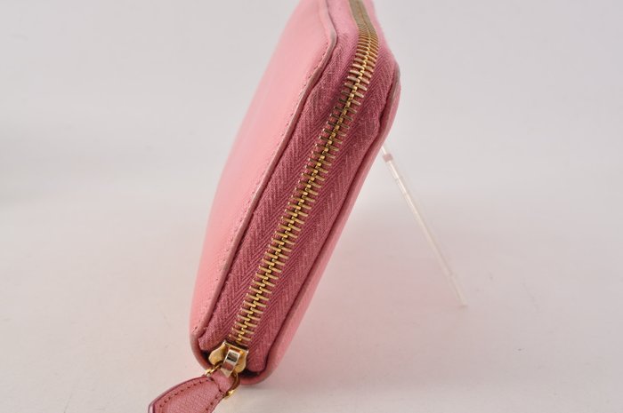 Prada Pink Leather Zip-Around Wallet – Box & Authenticity Card