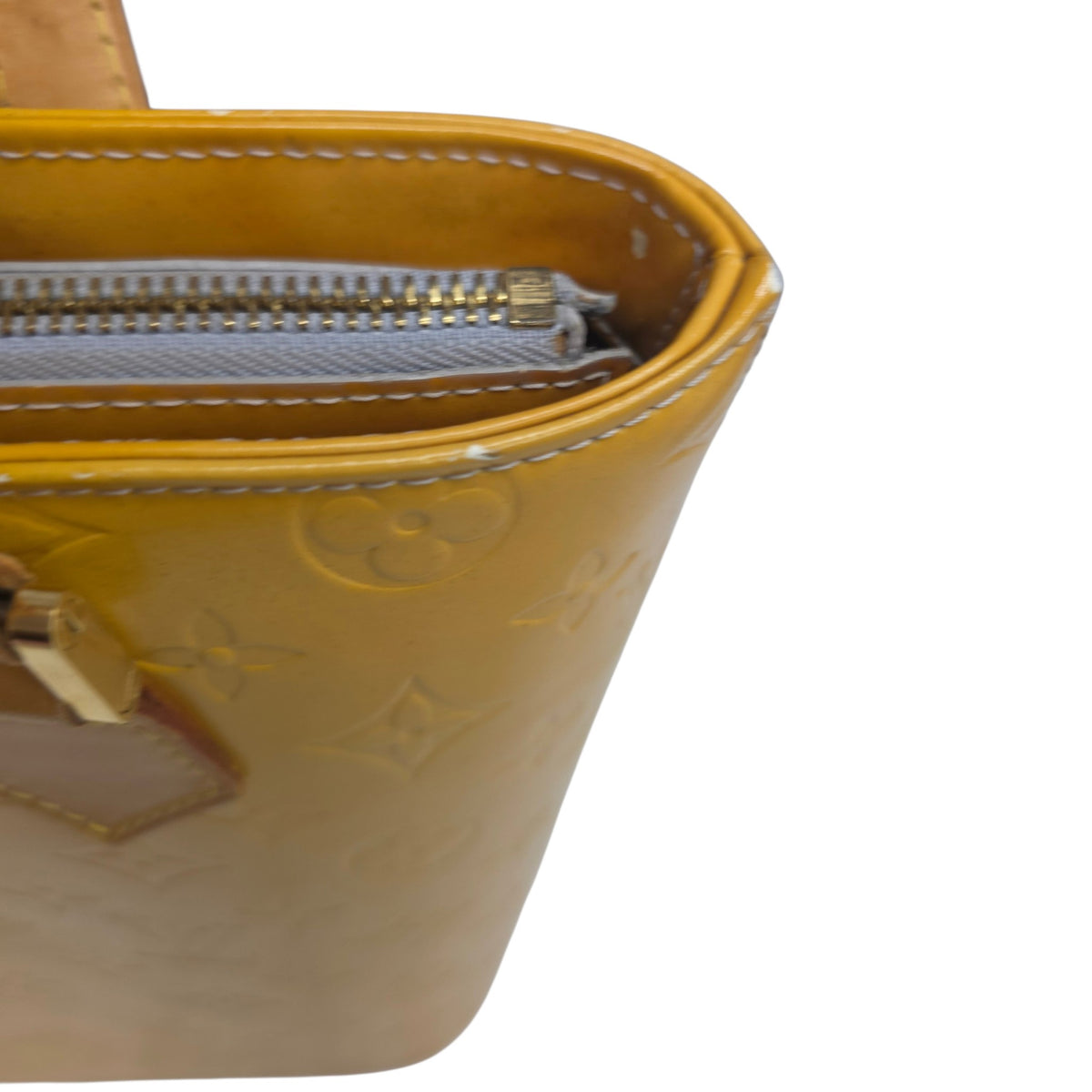 Louis Vuitton Yellow Houston Monogram Vernis Leather Tote Bag