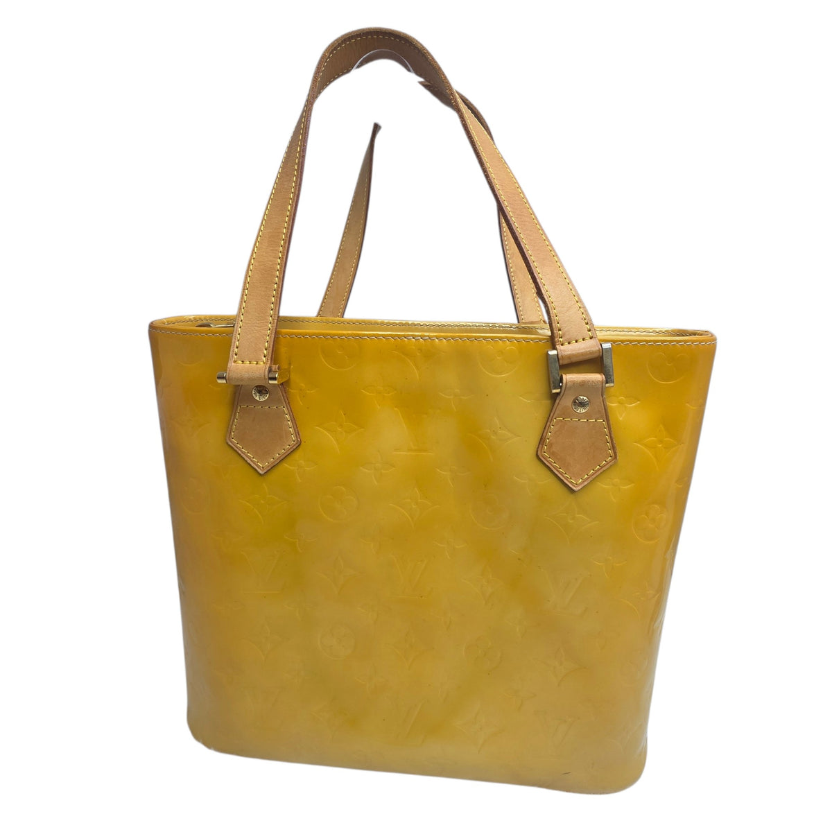 Louis Vuitton Yellow Houston Monogram Vernis Leather Tote Bag
