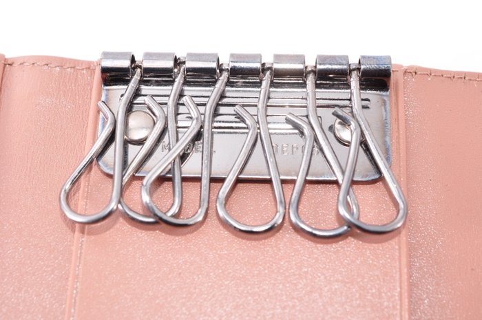 Prada Saffiano Leather Keyring Pink