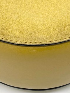 Chloé Drew Shoulder Bag – Yellow Suede & Leather, Gold Plated Hardware