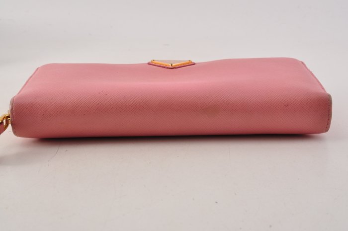 Prada Pink Leather Zip-Around Wallet – Box & Authenticity Card
