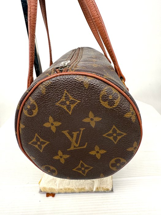 Louis Vuitton Papillon 25 Monogram Canvas Barrel Bag Brown