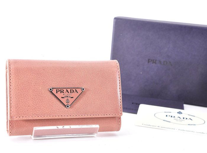 Prada Saffiano Leather Keyring Pink