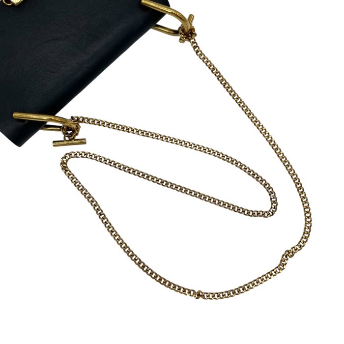Chloé Drew Shoulder Bag – Ivory & Navy Leather, Gold Plated Hardware