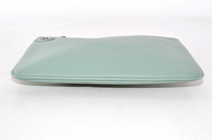 Fendi Green Smooth Leather Wallet Pouch